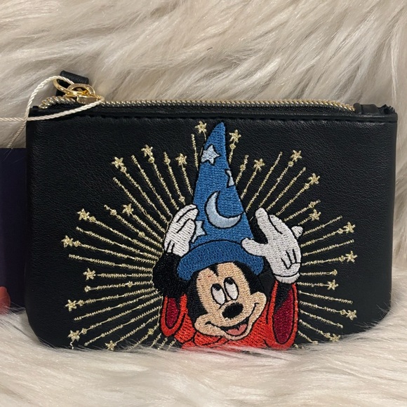 Disney Fantasia Mickey Mouse Black Coin Purse NWT - Picture 2 of 4